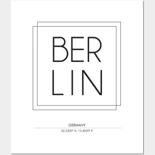 Berlin City Minimal Typography 2 Posters and Art